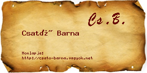 Csató Barna névjegykártya
